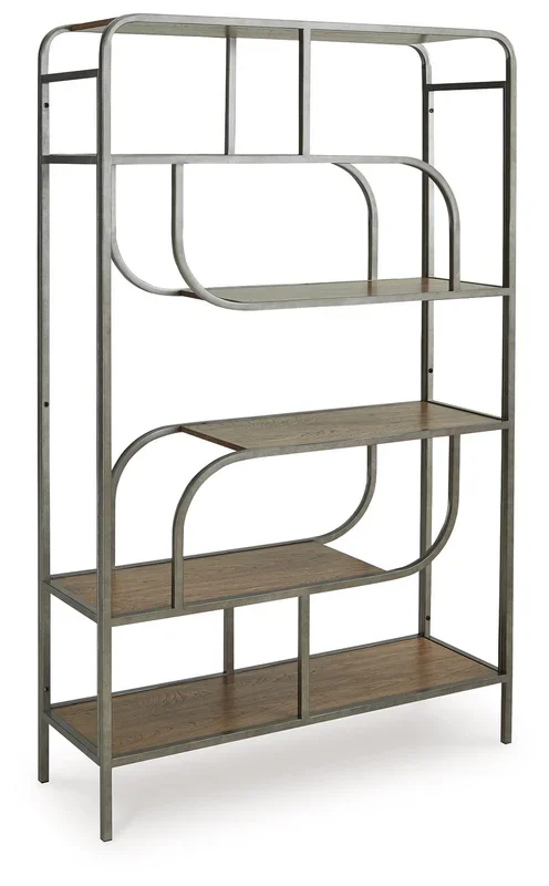 Jaddon – Bookcase – Brown / Antique Silver