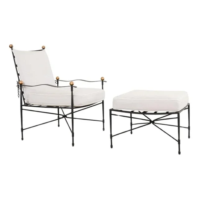Janus Et Cie Amalfi Lounge Chair and Ottoman After Papperzini