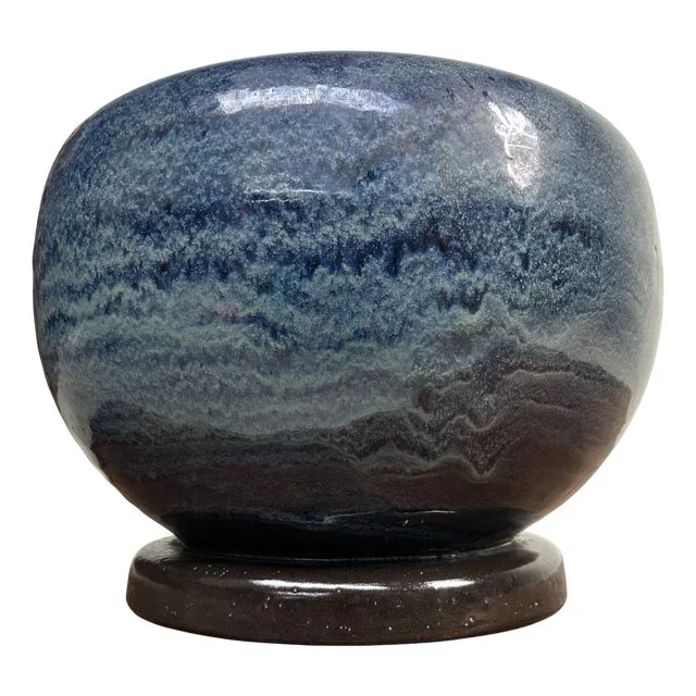 ​Japanese Glazed Ceramic Plant Stand, 1960s
