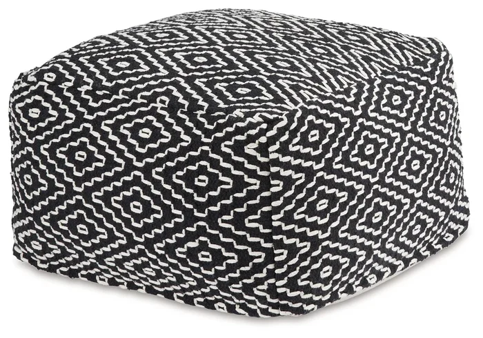 Jasett – Pouf – Black / Ivory