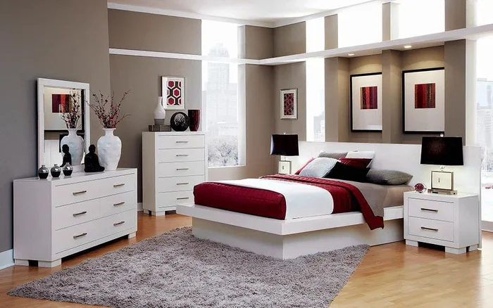 Jessica – California King Bed – White