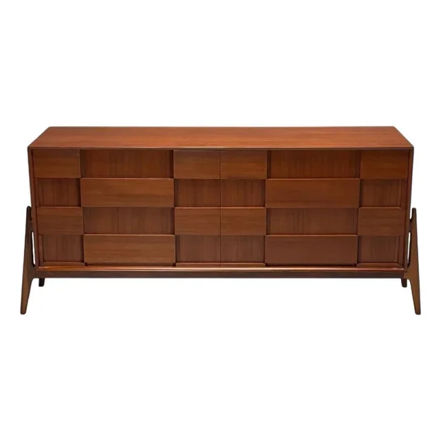 Jorgen Clausen, Danish Mid-Century Modern, Sculptural Dresser, Teak, 1960s