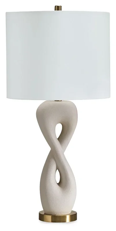 Judrich – Poly Table Lamp – White / Gold Finish
