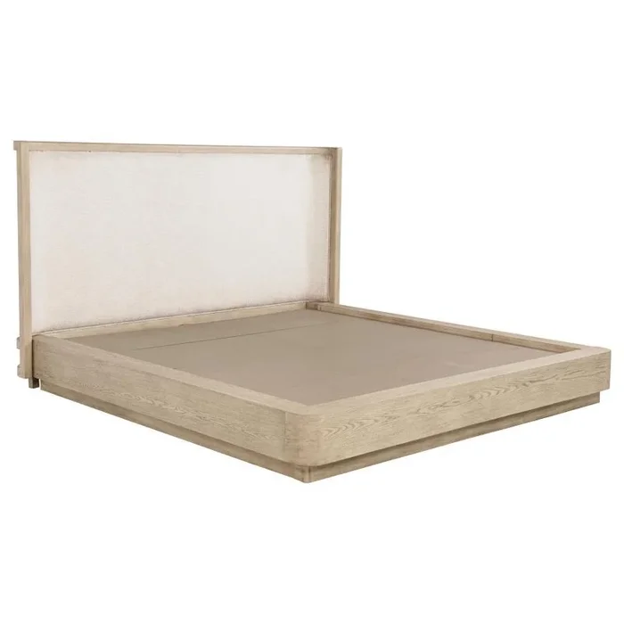 Kailani – California King Wingback Bed – Beige Oak