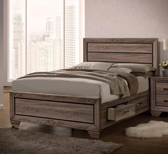 Kauffman – California King Bed – Wood – Light Brown