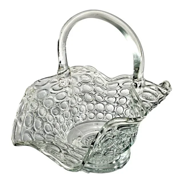 L. E. Smith 1000 Eye Glass Basket Depression Glass