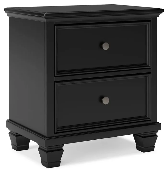 Lanolee – Two Drawer Nightstand – Black