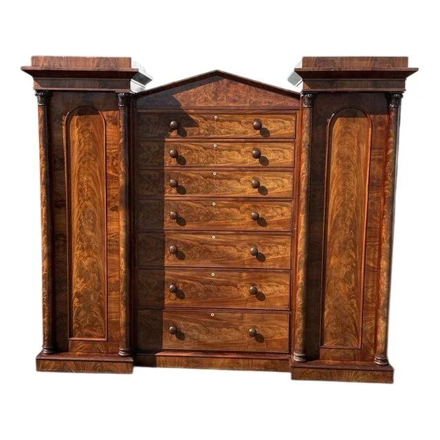Large William IV Mahogany Chest of Drawers and Cupboards