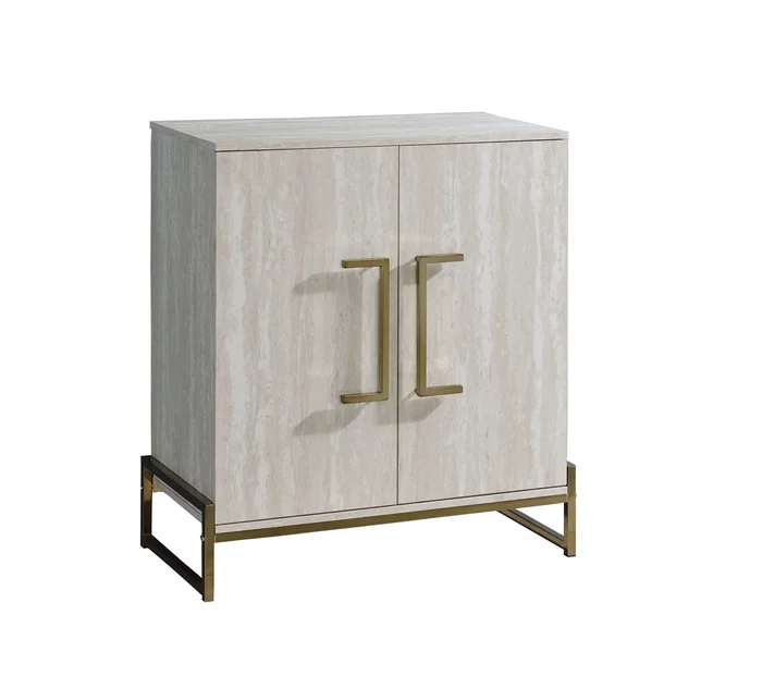 Larkin Faux Marble Wine Cabinet LK100SV by Steve Silver at Old Brick Furniture & Mattress Co.