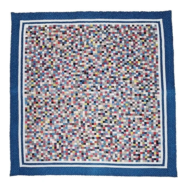Late 19th Century Postage Stamp Quilt