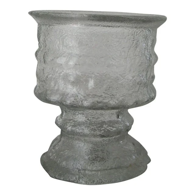 Le Smith Ice Reversible Art Glass Votive & Taper Candle Holder