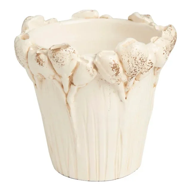 Les Fleur Ivory Cachepot, Flowers