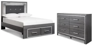 Lodanna Full Panel Storage Bed and Dresser