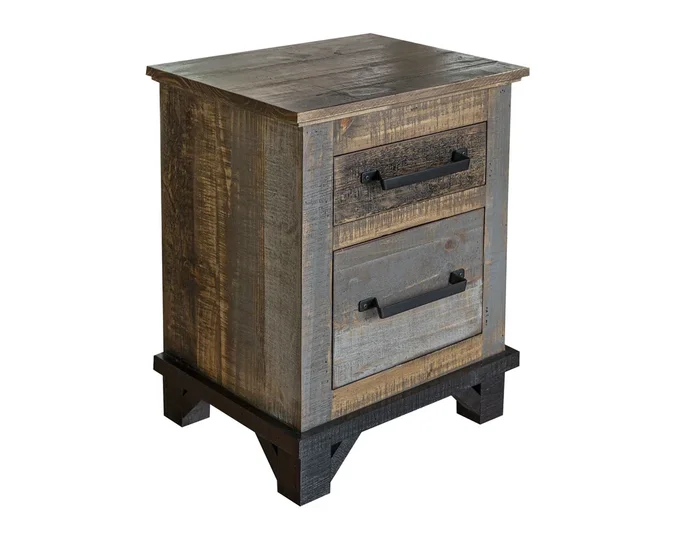 Loft – Nightstand – Two Tone Gray / Brown