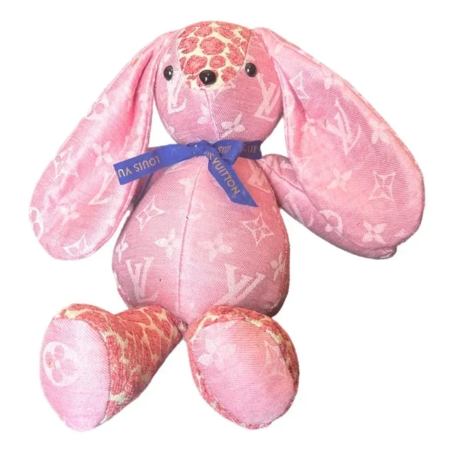 Louis Vuitton LV Monogram Vintage Silk Scarf Patchwork Bunny
