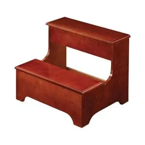 Luke 2-tier Step Stool With Hidden Storage Warm Brown