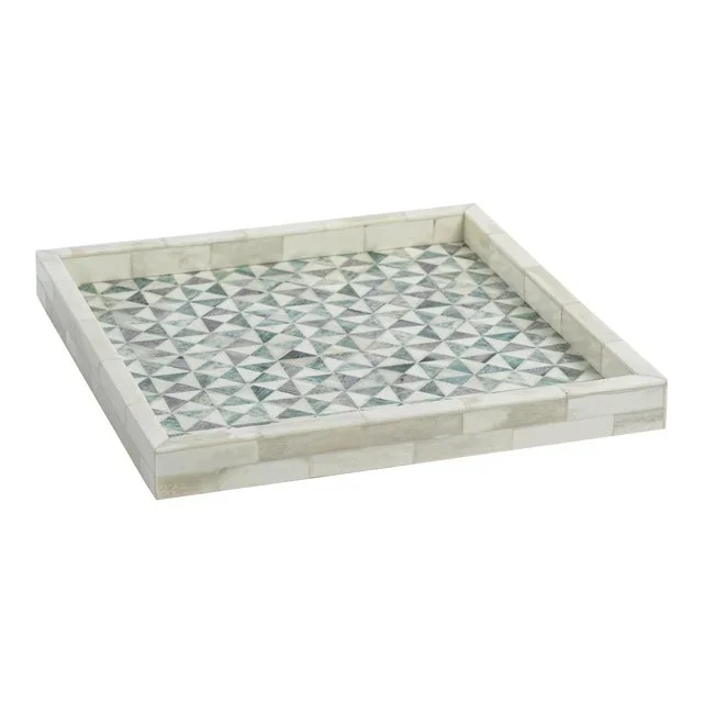 Manado Geometric Bone Tray, 12″ x 12″ x 1.25″