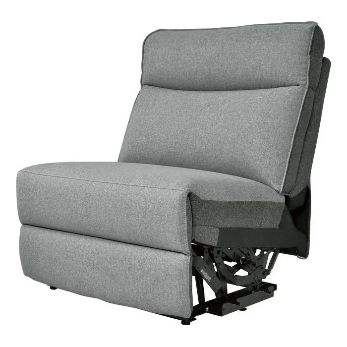 Maroni Power Armless Reclining Chair in Dark Gray/Light Gray 8259-ARPW