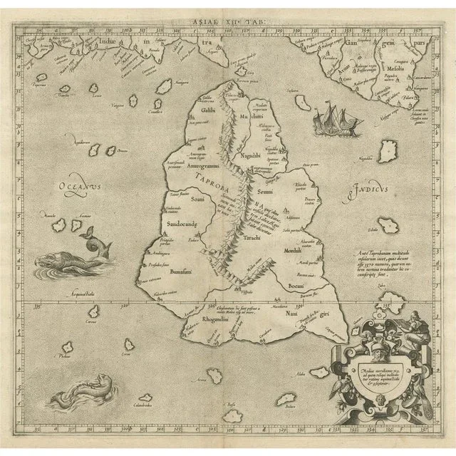 Mercators Ptolemaic Map of Taprobana