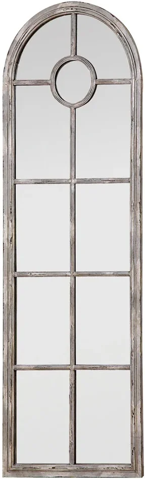 Metal Framed Wall Mirror – Distressed White DE5402 by Creative Co-Op at Old Brick Furniture & Mattress Co.