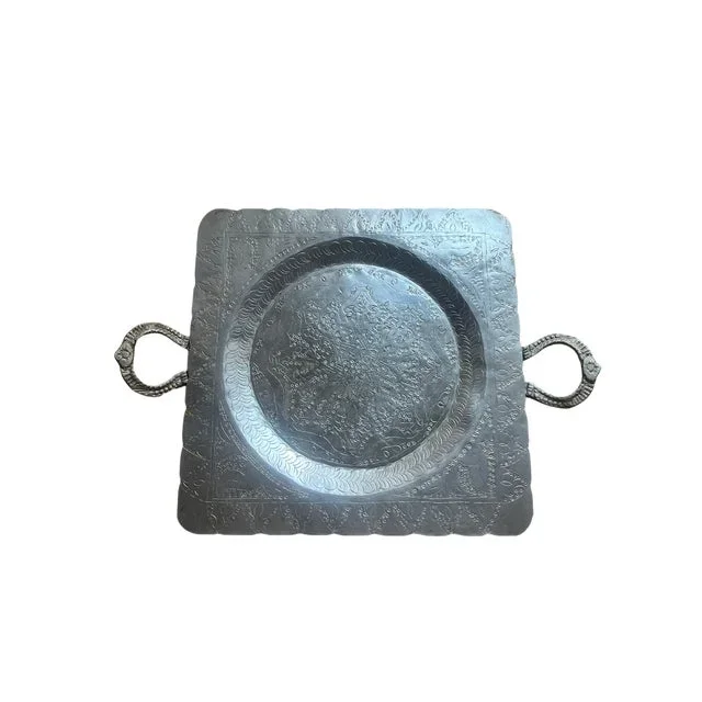 Metal Silver Serving Tray