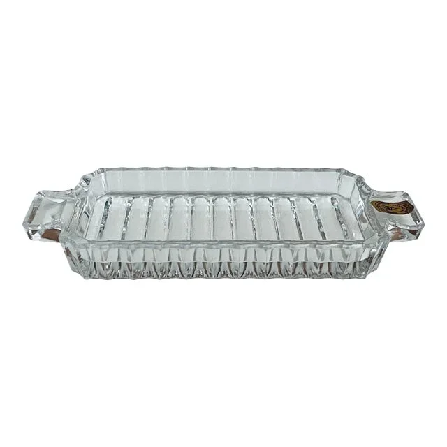 Mid 20th Century Fluted Crystal Soap Dish