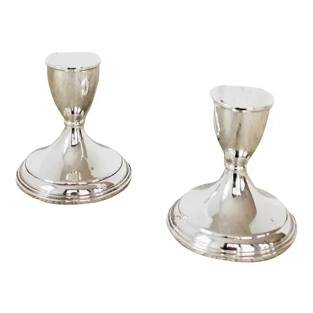 Mid 20th Century Preisner Sterling Silver Tapers S/2
