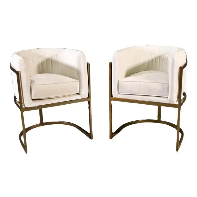 Mid Century Barrel Side Chairs- Pair