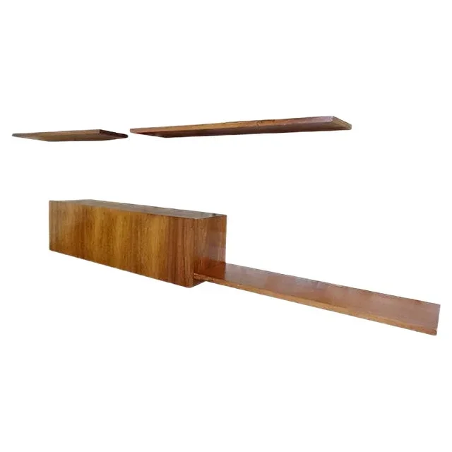 Mid-Century Floating Rosewood Wall System from Banz Bord, 1960s, Set of 4