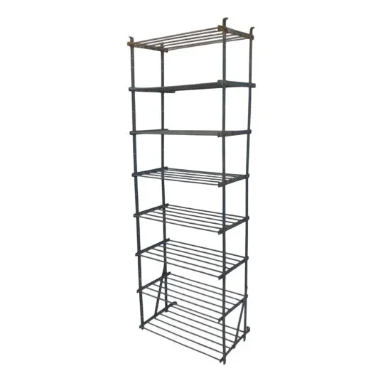 Mid-Century French Painted Metal 8-Tier Plant Stand