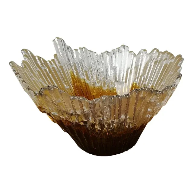 Mid-Century Modern Humppila Glass Serving Bowl, 1960s