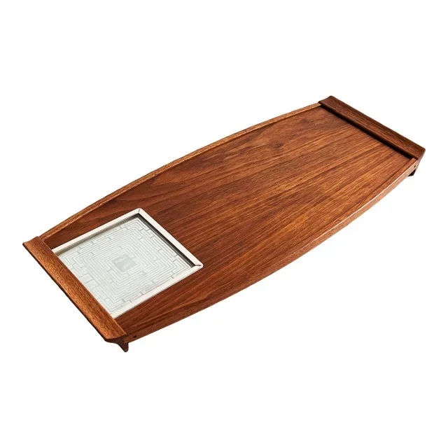 Mid Century Modern Teak Electric Warming Tray by Salton Hotray, Usa, C. 1960s