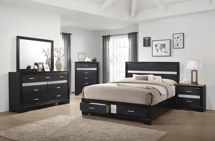 Miranda – California King Bed – Black