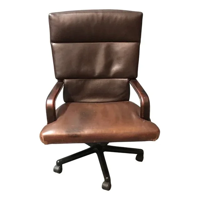 Modern Leather Office Armchair by Matteo Grassi, 1980s