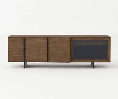 Modrest Glencoe – Modern Walnut & Grey Glass Buffet / VGBBMK2005SB-BUFF