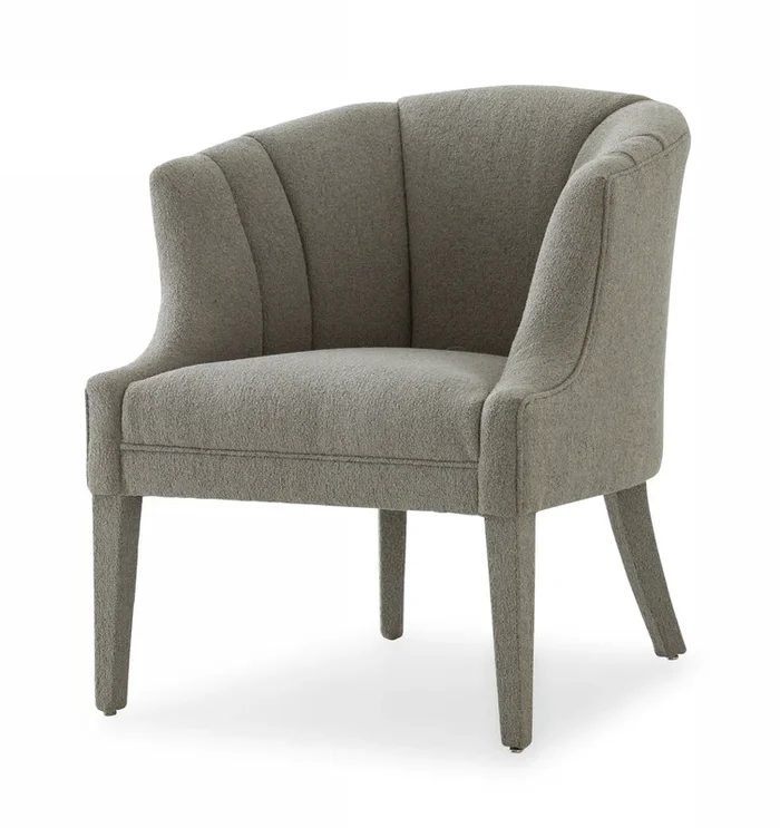 Modrest Ladera Glam Grey Fabric Accent Chair