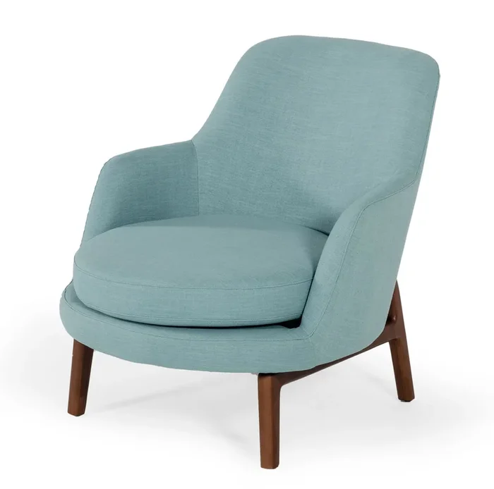 Modrest Metzler Modern Mint Green Fabric Accent Chair