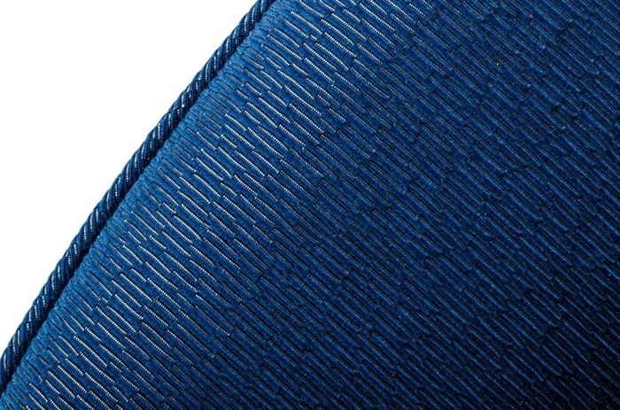 Modrest Niagra Glam Blue and Gold Fabric Accent Chair