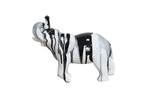 Modrest White Multi Colored Elephant Sculpture