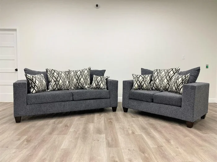 Monroe Steel Sofa & Loveseat