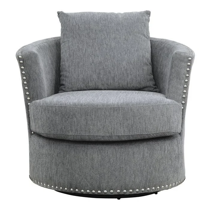 Morelia Swivel Chair in Dark Gray 9468DG-1