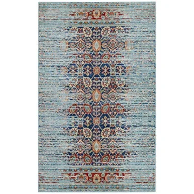 Naria Distressed Vintage Medallion 5×8 Area Rug / R-1146-58