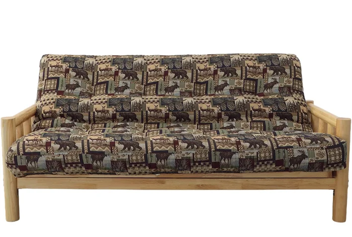 Natural Lodge Full Futon w/Cushion – Peter’s Cabin TUCSON-FULL+MBALODNT+KFPCABF6M1 by Kodiak Furniture at Old Brick Furniture & Mattress Co.