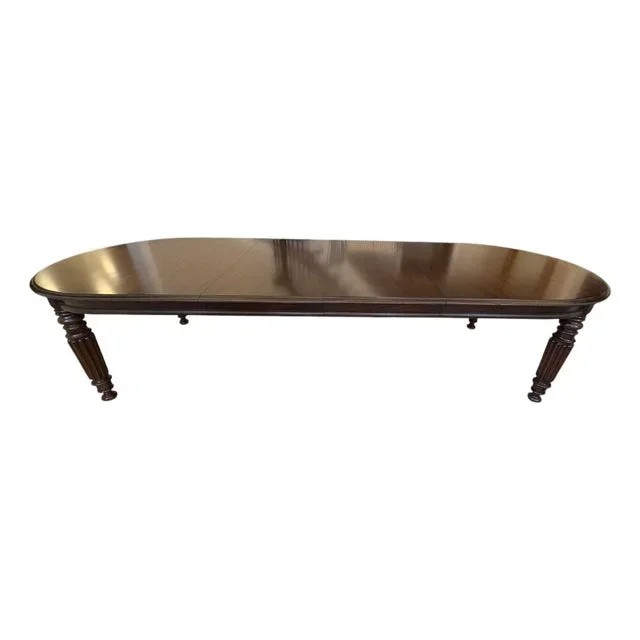 New Ralph Lauren Walnut Oval Extension Dining Table