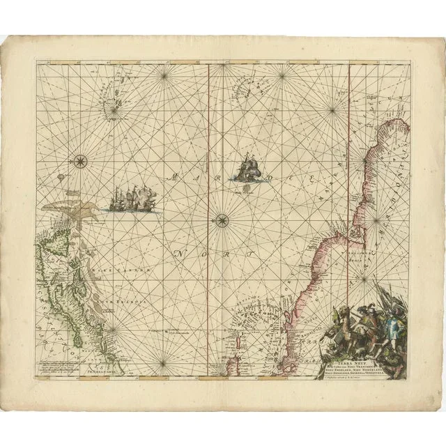 North Atlantic and Caribbean Sea Chart, 1745