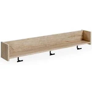 Oliah Wall Mounted Coat Rack With Shelf