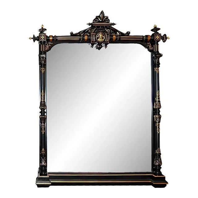 Oversized Ebonized Renaissance Revival Mirror by Herter Brothers, u.s.a. C. 1890