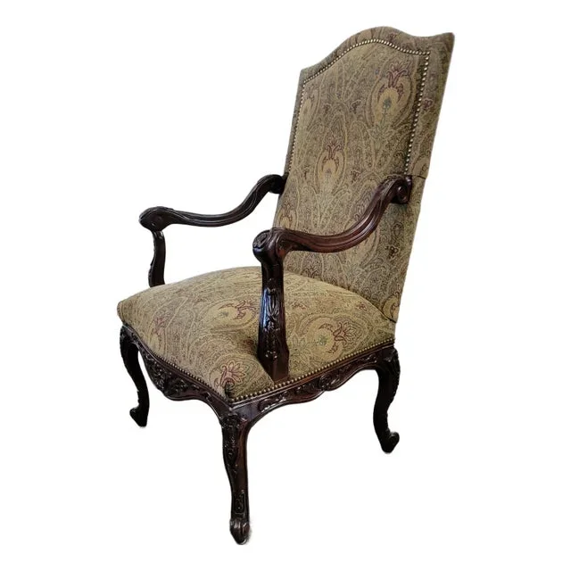 Pair Bassett Arm Chairs Side Chairs French Style Versailes Style