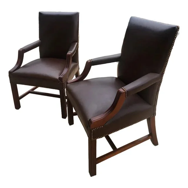 Pair of Classic Leather Armchairs