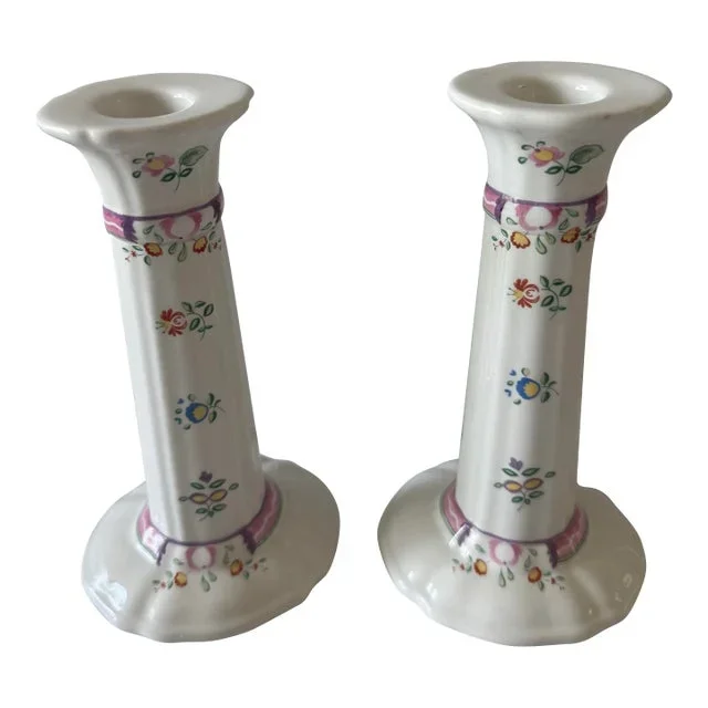 Pair of Laura Ashley “Alice” Candle Sticks